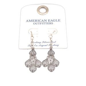 American Eagle Outfitters Silver Filagree Dangle Earrings